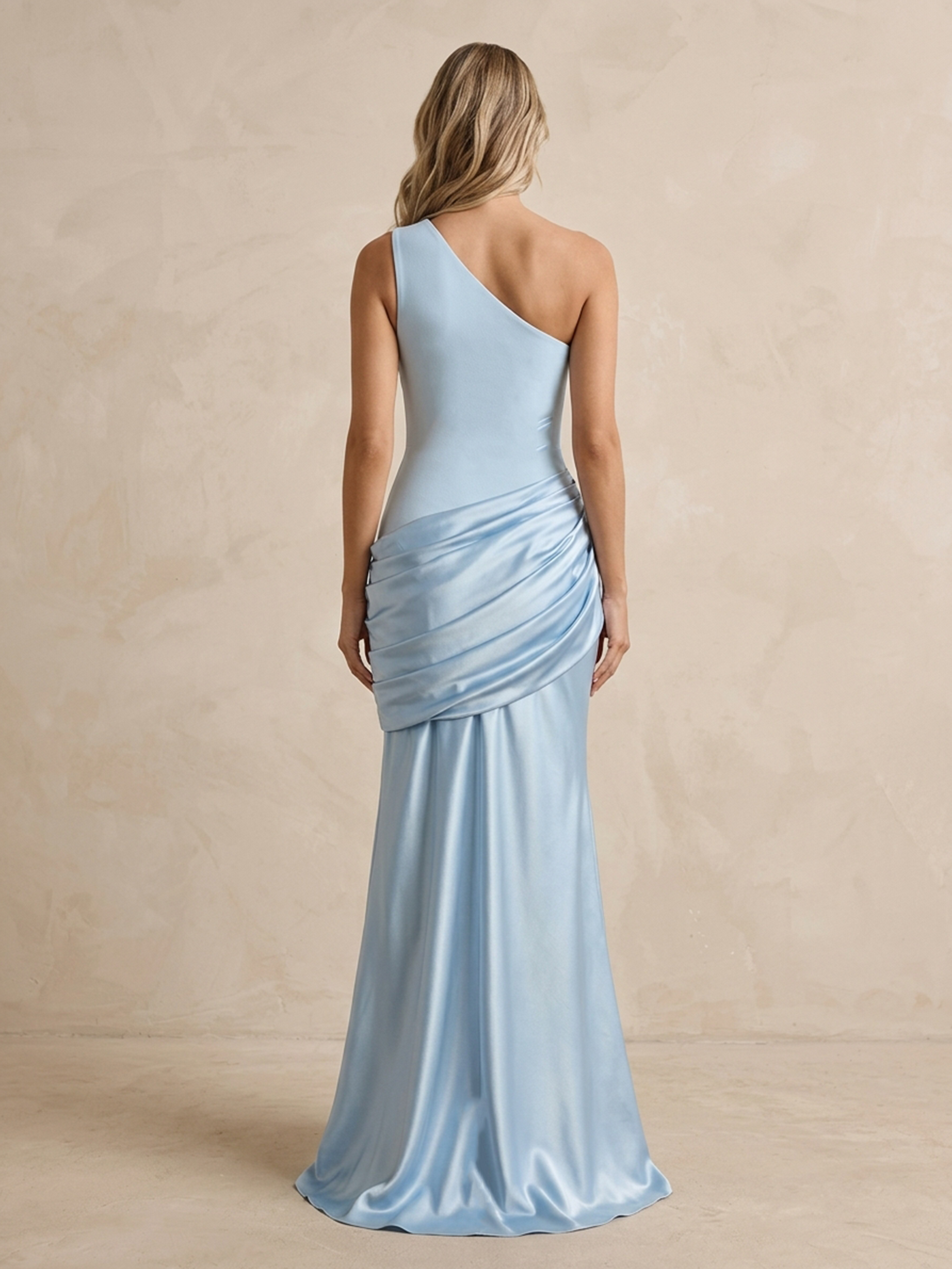 Wrinkled Satin Bodycon Dress