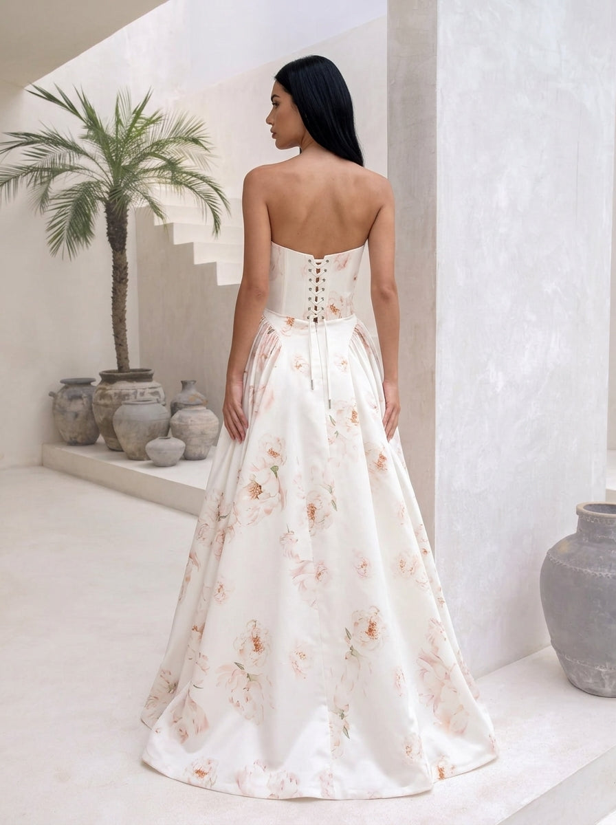 Textured Princess Maxi Dress