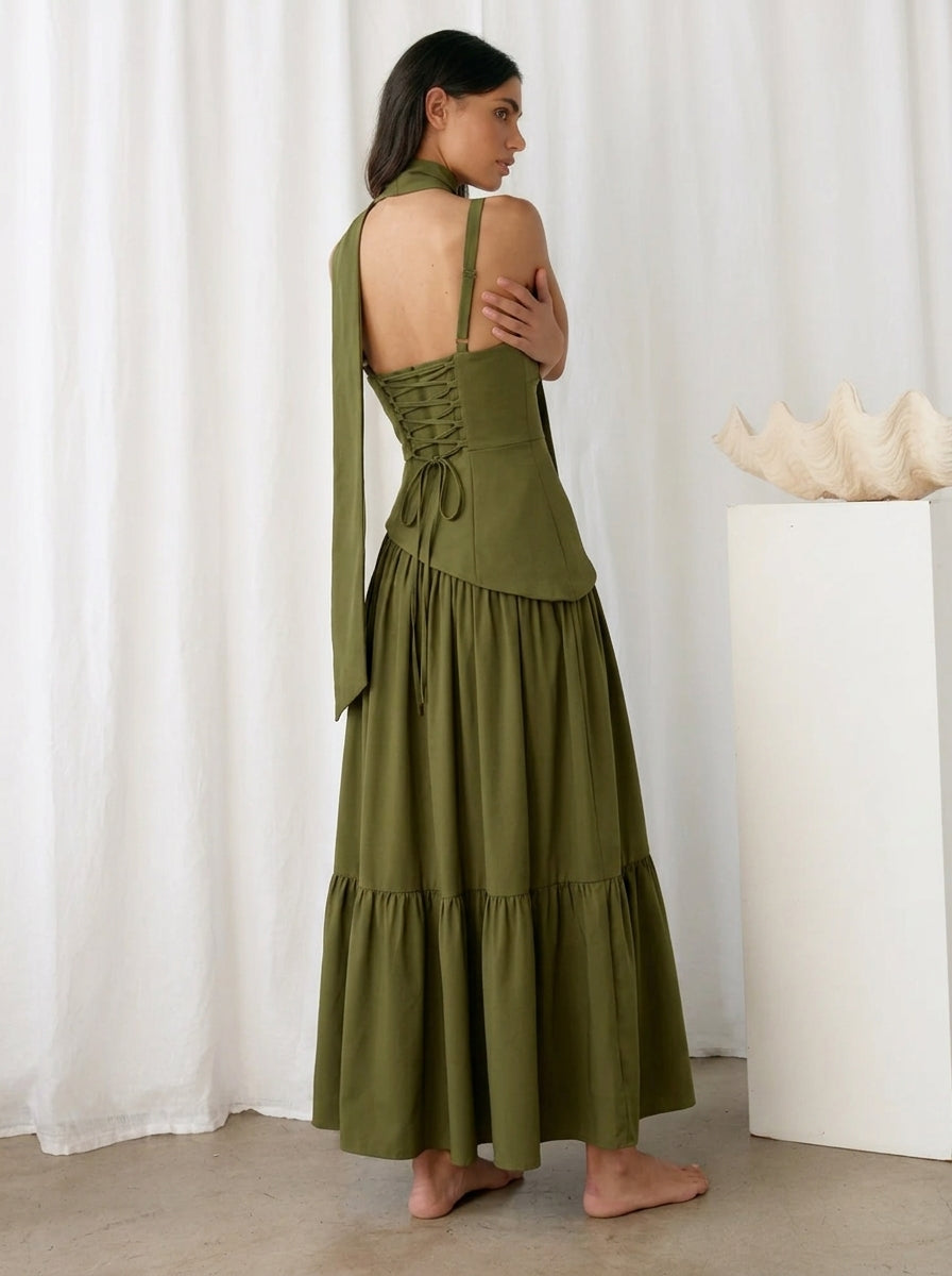 Olive Superb Evening Dress