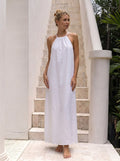 Halter Neck Linen Dress