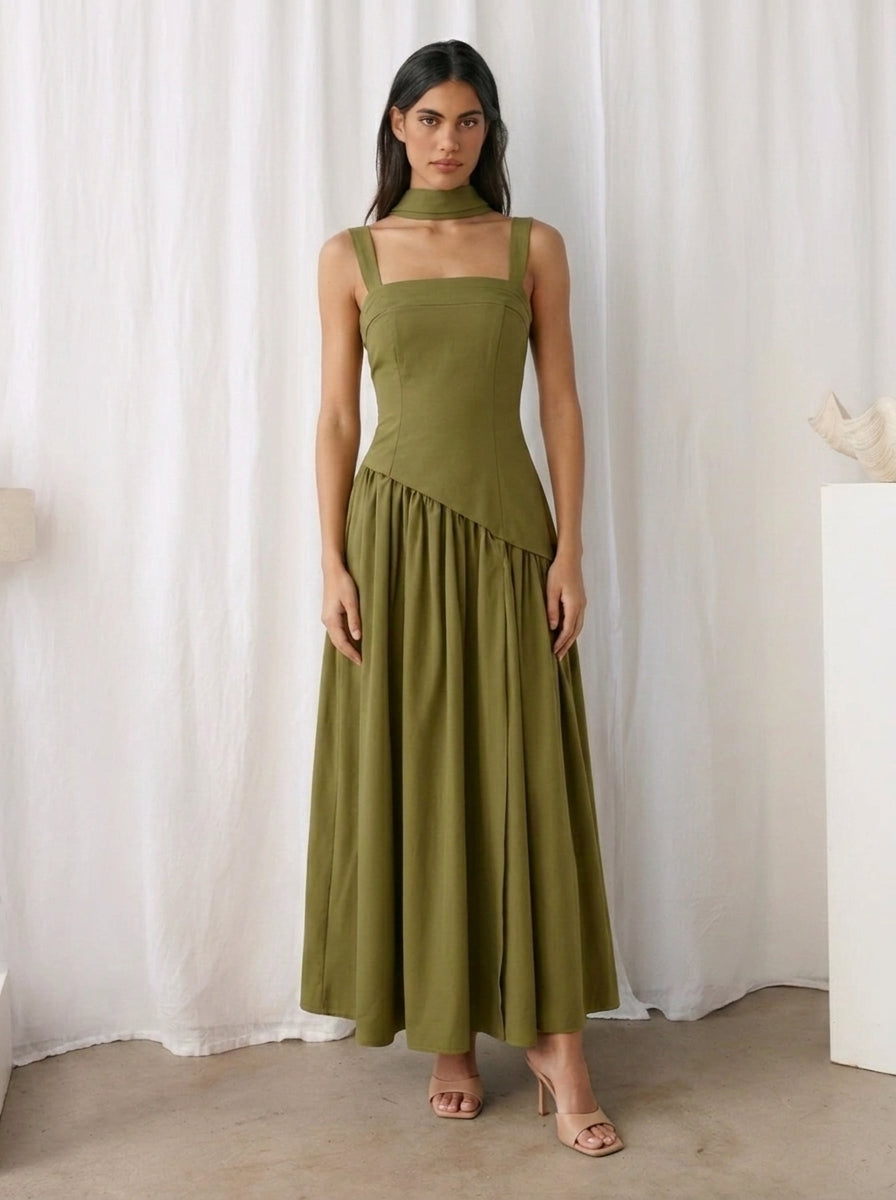 Olive Superb Evening Dress