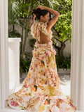 Floral Lace V-Neck Bubble Dress