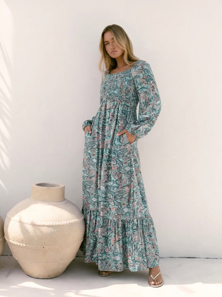 Flower Bouquet Maxi Dress