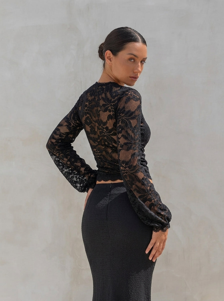 Lace Long Sleeve Top