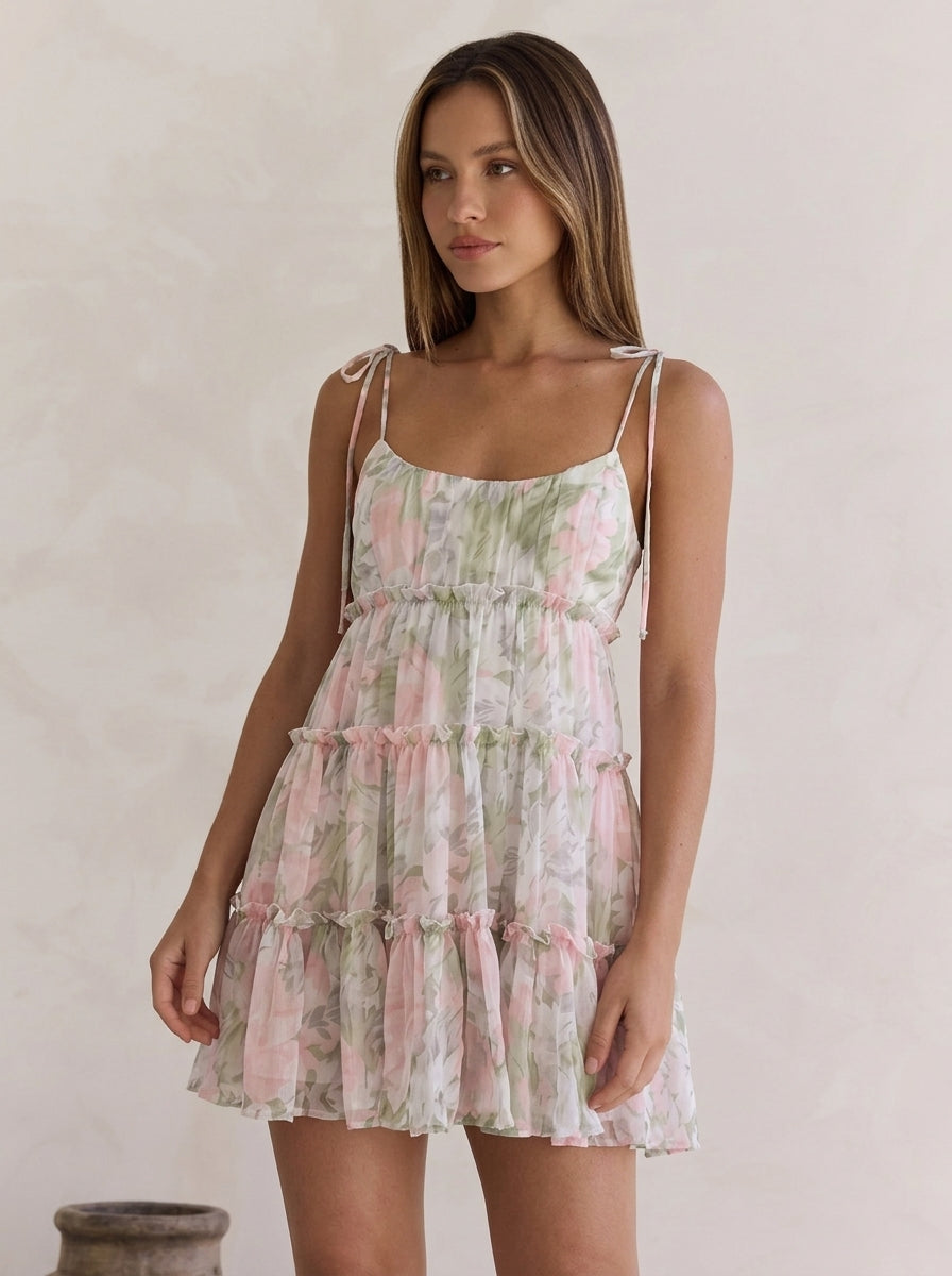 Summer Print Sling Dress