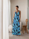 Bohemian Blue Leaves Dress