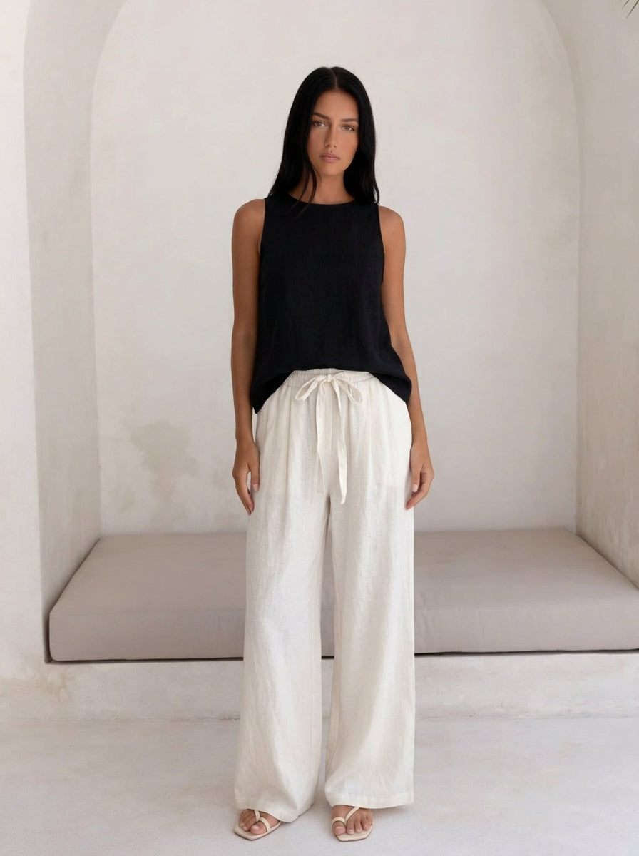 Lumea Wide-Leg Linen Trousers