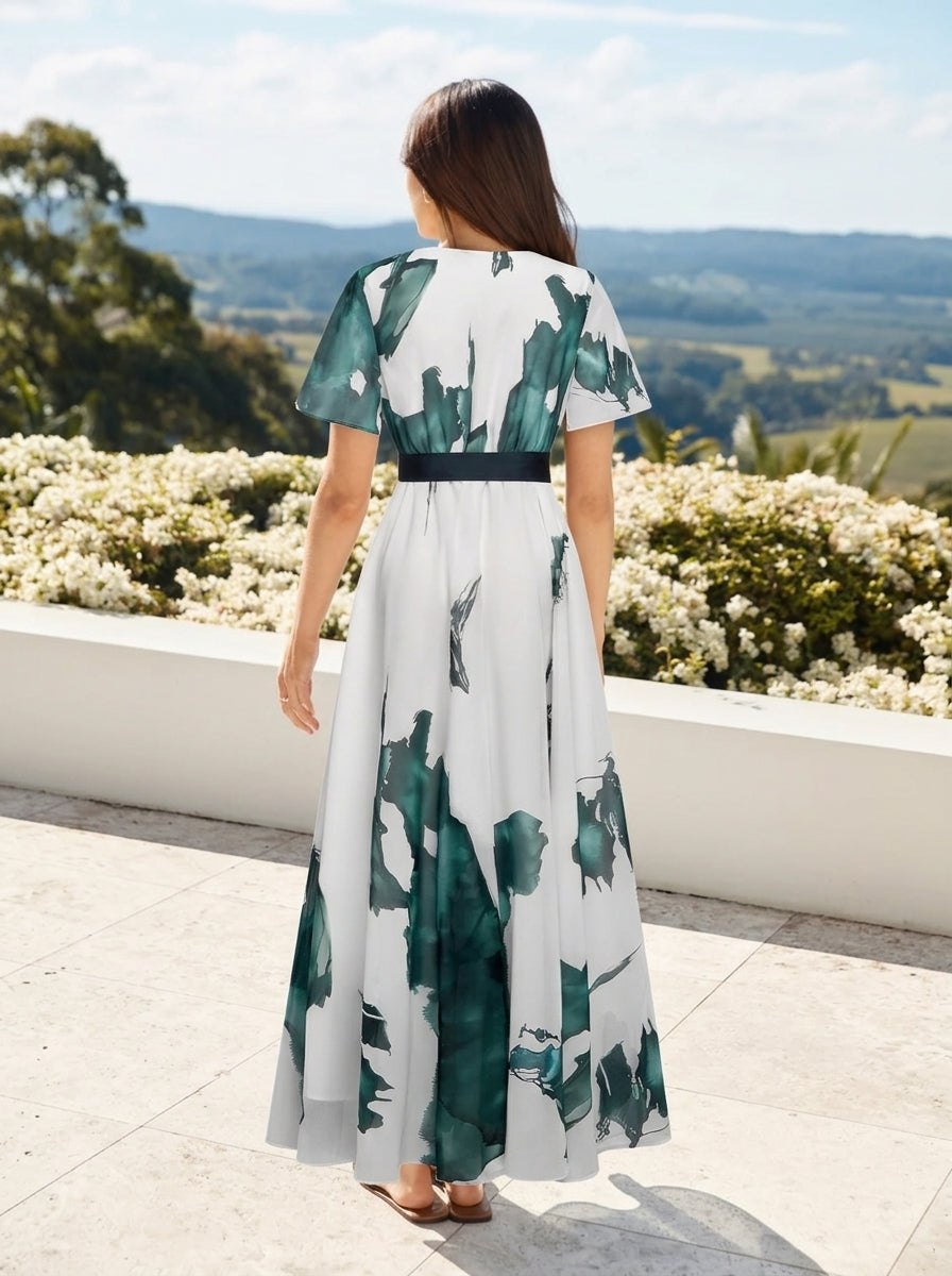 Abstract Seashore Dress